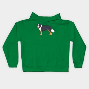 Bernese mountain dog cartoon illustration Kids Hoodie